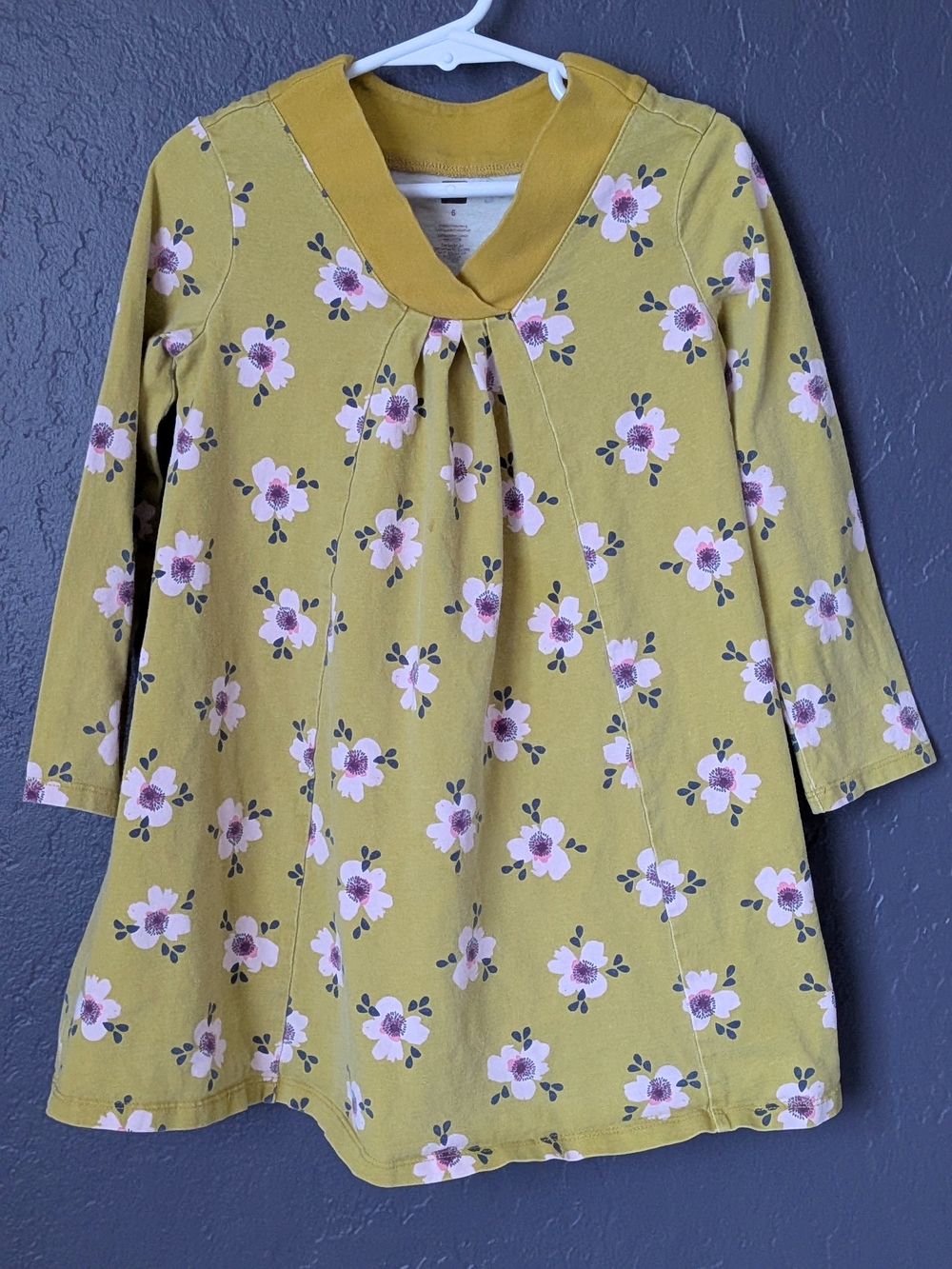 Tea Collection Floral 3/4 -Sleeve Dress with Pink Blossoms